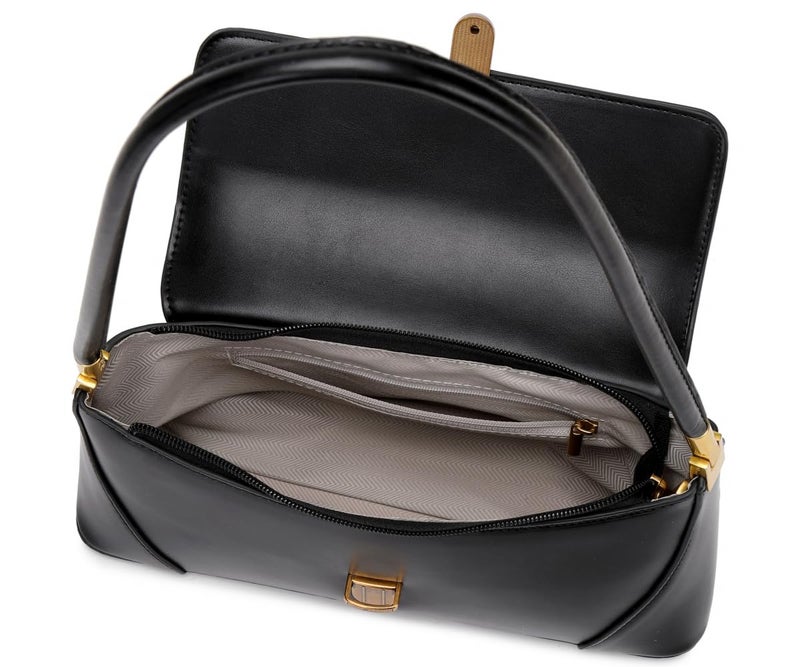 WSRYDJDL Shoulder Bags for Women Vintage Handbag Retro Classic Small Purse Cute Hobo Tote Handbag Mini Clutch Purse (Black) - Image 4
